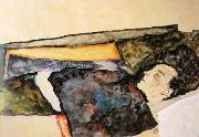 Egon Schiele The Artist-s Mother Sleeping Spain oil painting artist